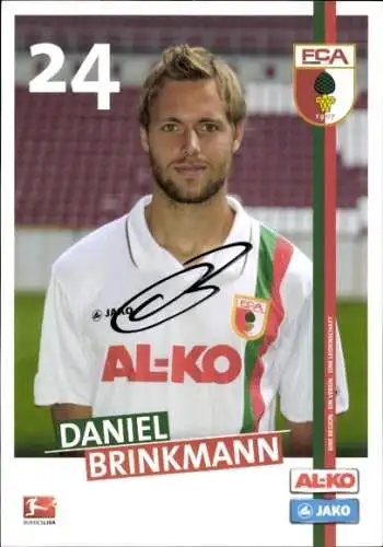 Autogrammkarte Fußballer Daniel Brinkmann, FC Augsburg, Autogramm