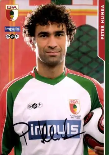 Autogrammkarte Fußballer Peter Hlinka, FC Augsburg, Autogramm