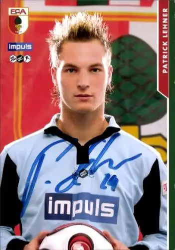 Autogrammkarte Fußballer Patrick Lehner, FC Augsburg, Autogramm