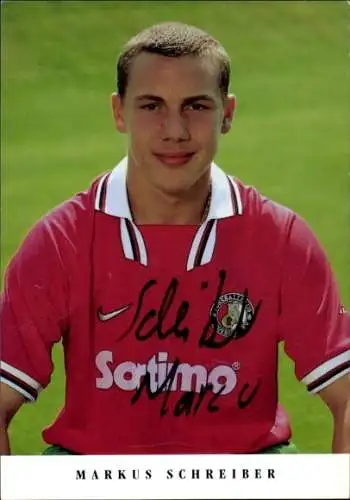 Autogrammkarte Fußballer Markus Schreiber, FC Augsburg, Autogramm