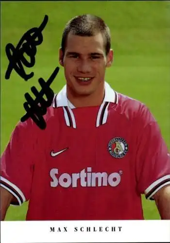 Autogrammkarte Fußballer Max Schlecht, FC Augsburg, Autogramm