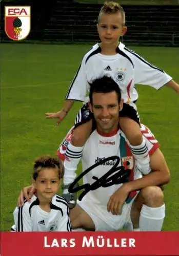 Autogrammkarte Fußballer Lars Müller, FC Augsburg, Autogramm