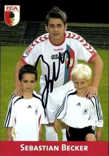 Autogrammkarte Fußballer Sebastian Becker, FC Augsburg, Autogramm