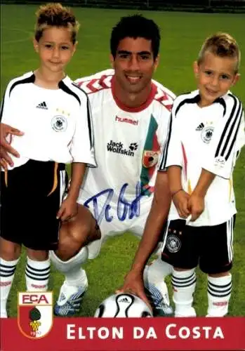 Autogrammkarte Fußballer Elton da Costa, FC Augsburg, Autogramm