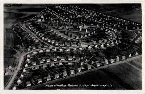 Ak Wurzelhofen Regensburg an der Donau Oberpfalz, Fliegeraufnahme