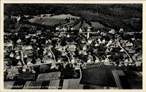 Ak Oberndorf (bei Donauwörth) am Lech, Luftaufnahme, Stadtansicht,  , 1939