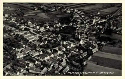 Ak Mertingen in Schwaben, Luftaufnahme