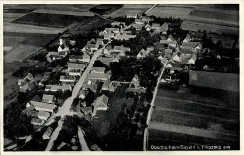 Ak Oberthürheim Buttenwiesen in Schwaben, Luftaufnahme von  Bayern, Flugzeugaufnahme