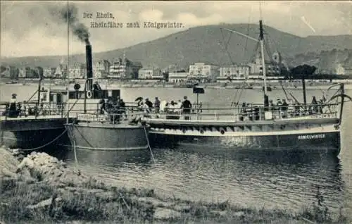 Ak Königswinter am Rhein, Rheinfähre