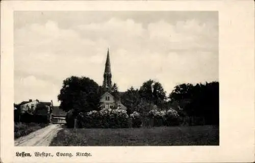 Ak Łasin Lessen Westpreußen, Evangelische Kirche