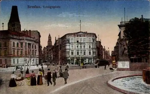 Ak Wrocław Breslau Schlesien, Königsplatz