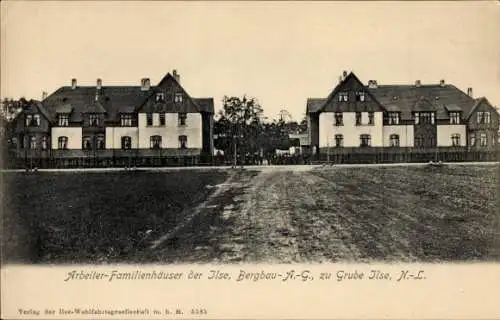 Ak Bückgen Großräschen in der Niederlausitz, Grube Ilse, Arbeiter-Familienhäuser d. Bergbau-A.-G.