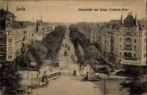 Ak Berlin Neukölln, Hasenheide, Kaiser Friedrich-Platz, Conditorei Café