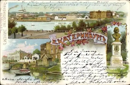 Litho Jekaterinburg Russland, Gesamtansicht, Denkmal