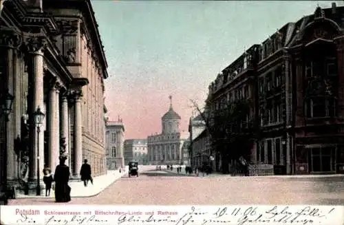 Ak Potsdam, Schlossstraße, Bittschriftenlinde, Rathaus
