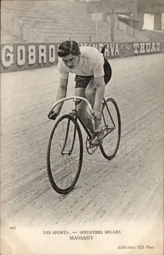Ak Radrennfahrer Ernest Massart, belgischer Sprinter