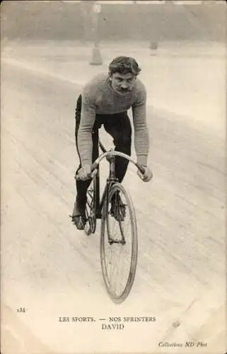 Ak Radrennfahrer David, französischer Sprinter