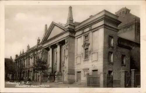 Ak Bytom Beuthen Oberschlesien, Theater und Konzerthaus