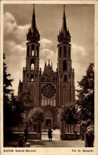 Ak Radom Polen, Kościół Mariacki, Fotograf St. Buszacki