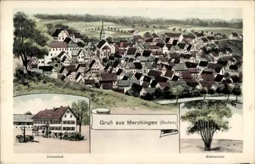 Künstler Ak Merchingen Ravenstein in Baden, Siebeneiche, Doernishof, Totalansicht