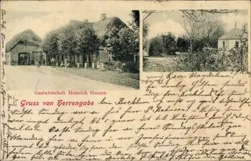 Ak Breklum in Nordfriesland, Herrengabe, Gasthof Heinrich Hansen