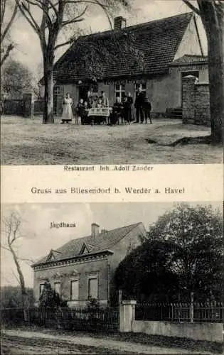 Ak Bliesendorf Werder an der Havel, Restaurant, Jagdhaus