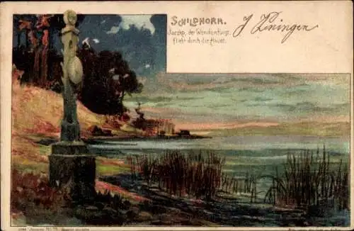 Halt gegen das Licht Ak Berlin Wilmersdorf Grunewald Schildhorn, Jaczko, der Wendenfürst, Havel