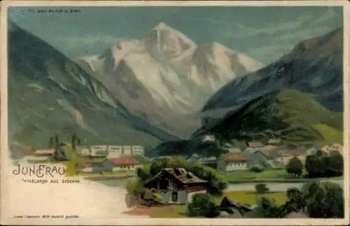 Halt gegen das Licht Ak Kanton Bern, Jungfrau, Gesamtansicht