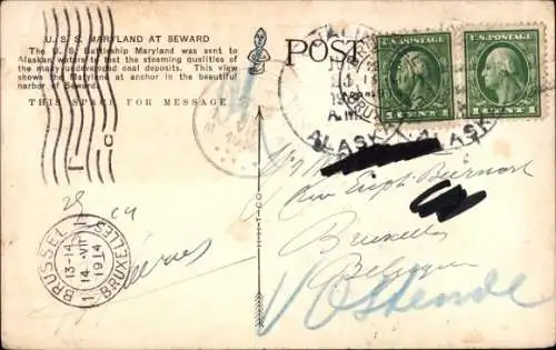 Ak Alaska, Amerikanisches Kriegsschiff US Maryland