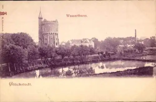 Ak Glückstadt an der Elbe, Wasserturm