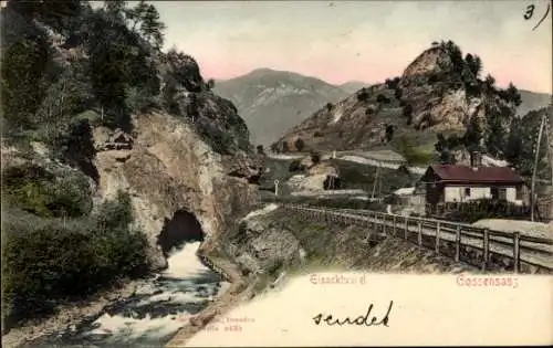 Ak Gossensaß Brenner Brennero Südtirol, Eisacktunnel