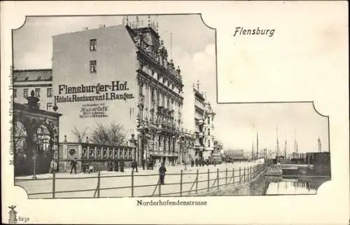 Ak Flensburg in Schleswig Holstein, Norderhofendenstraße, Flensburger Hof