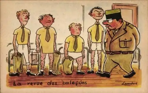 Künstler Ak Lasandine, La revue des caleçons, Humor