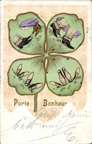 Litho Glücksbringer, Kleeblatt, Humor