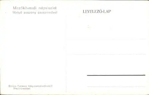 Ak Mutter mit Kind, Mezőkövesdi népviselet