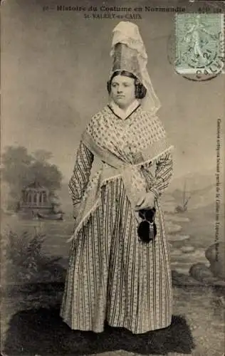 CPA Saint Valéry en Caux Seine Maritime, Histoire du Costume en Normandie