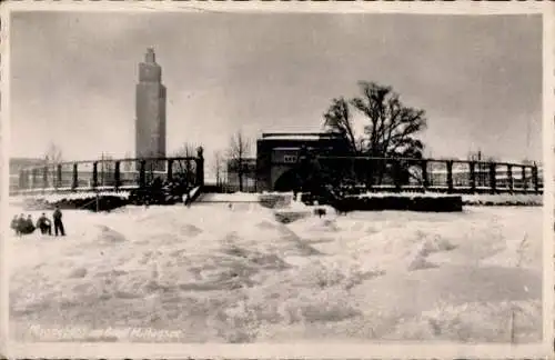 Ak Wilhelmstadt Magdeburg an der Elbe, Adolf Mittagsee im Winter