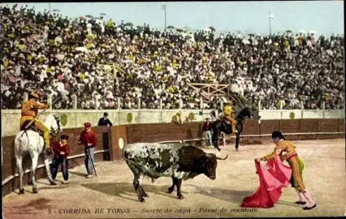 Ak Stierkampf, Suerte de capa, Passe de manteau