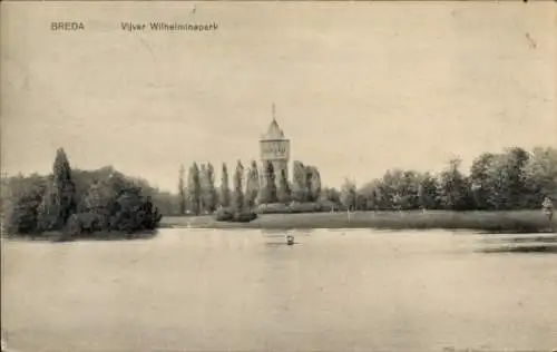 Ak Breda Nordbrabant Niederlande,  Vijver Wilhelminapark