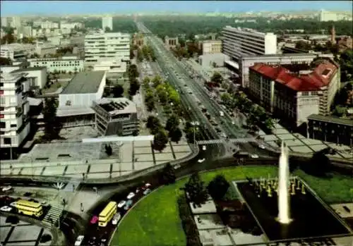 Ak Berlin Charlottenburg, Ernst Reuter Platz mit Technischer Universität, Springbrunnen, Panorama