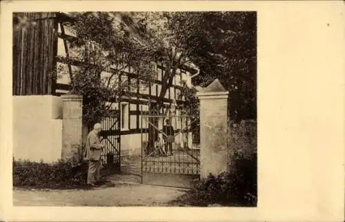 Ak Piskowitz Nebelschütz Oberlausitz, Genesungsheim, Schäferhaus