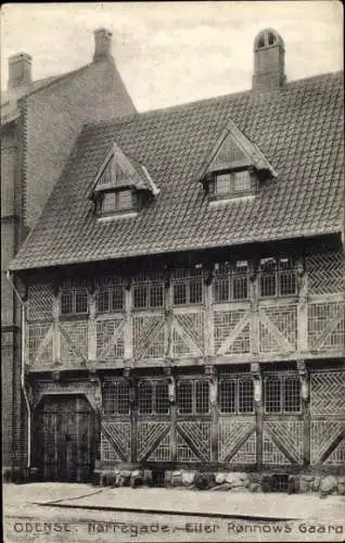Ak Odense Dänemark, Historisches Gebäude, Nørregade, Eiler Rønnows Gaard, Architekturdetails