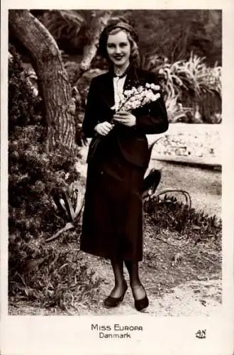 Foto Ak Miss Europa, Dänemark, Portrait