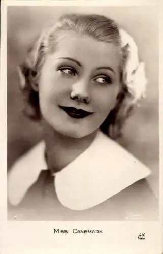 Foto Ak Miss Dänemark, Portrait