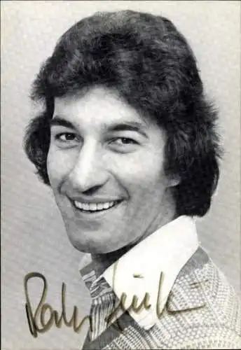 Autogrammkarte Sänger Ralph Bündgen, Portrait, Autogramm