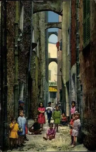 Ak Grasse Alpes Maritimes, Une Vieille Rue, Kinder
