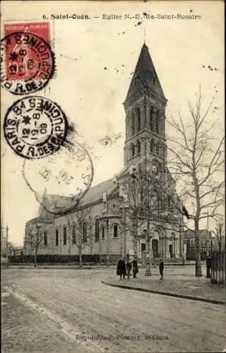 CPA Saint-Ouen Seine Saint-Denis, Église Notre-Dame du Rosaire