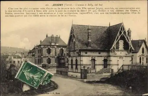 Ak Joigny Yonne, Vorderansicht eines Hauses,  Beschreibung, alte .