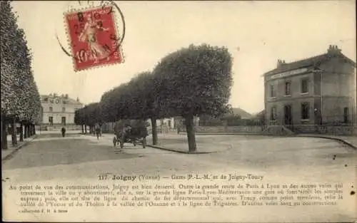 Ak Joigny-Yonne, Gares und Jogny Toucy
