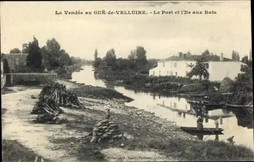 Ak Gue de Velluire Vendee, Port, Ile aux Rats